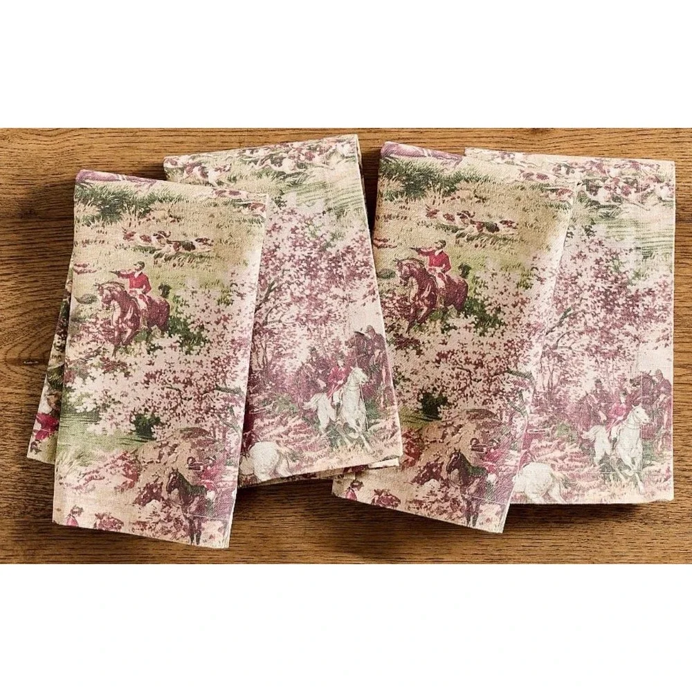 8 Pottery Barn Hunt 100% Cotton Napkins, 20